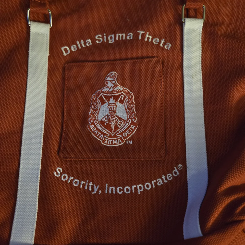 NWOT Delta Sigma Theta Sorority red & white tote Bag